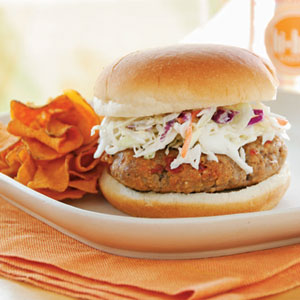 Chipotle Barbecue Burgers With Slaw Chipotle Barbecue Burgers With Slaw