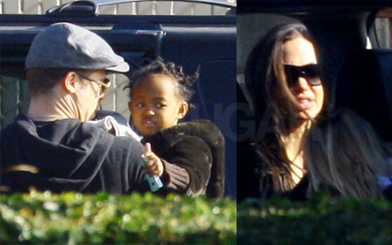 Brad, Angie and Zahara Out Together