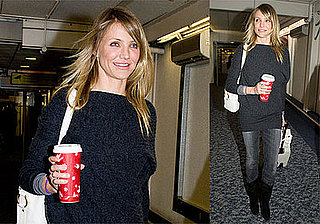 Photos of Cameron Diaz at Heathrow, She Will Be Presenting at Golden Globes