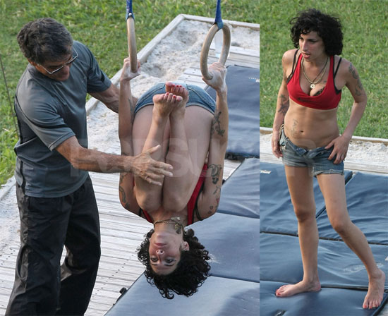 Amy Works out on Rings