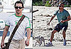 Photos of Matthew McConaughey Running With His Dog on the Beach