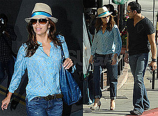 Photos of Eva Longoria at Cafe Med With a Friend