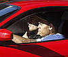 Photo of Chris Brown Driving His Red Ferrari