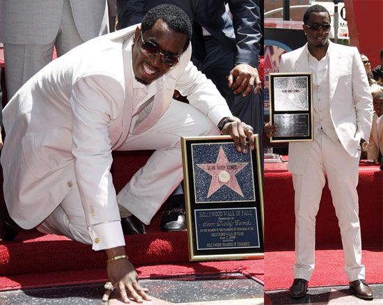 Diddy Gets a Star on the Hollywood Walk of Fame Diddy Gets a Star on the Hollywood Walk of Fame