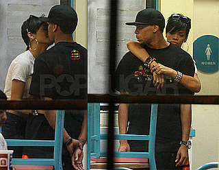 Rihanna and Chris Brown Kissing in Miami KFC