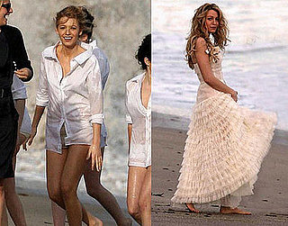 Blake Gets Lively on the Beach Before the Costume Gala!