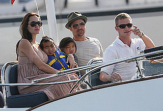 Photos of Pregnant Angelina Jolie, Brad Pitt, Pax Jolie-Pitt, Maddox Jolie-Pitt in France