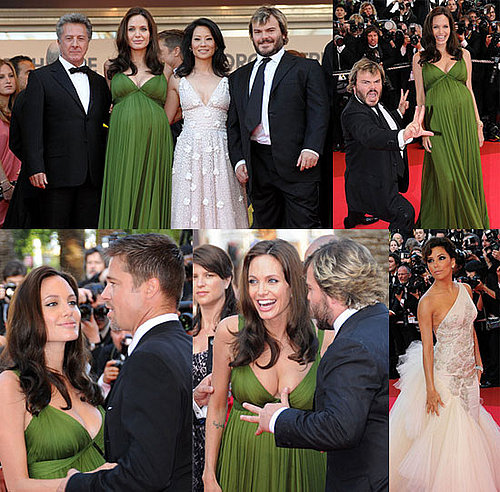 Pregnant Angelina Jolie, Brad Pitt, Jack Black, Eva Longoria, Dustin Hoffman at Kung Fu Panda Cannes Premiere