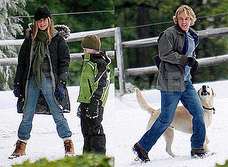 Photos of Jennifer Aniston and Owen Wilson on the set of Marley and Me in Philadelphia