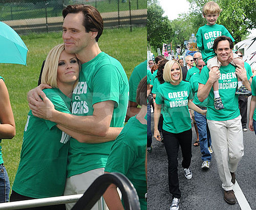 Jim Carrey Speaks at Green Our Vaccines Rally