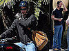 Keanu Reeves Rides His Motorcycle in LA, Gets a Package