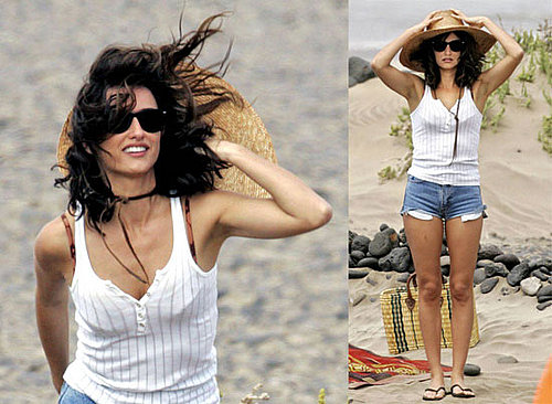Penelope Cruz Wears Short Shorts on the Set of Broken Embraces