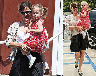 Jennifer Steps Out with Her Polka Dot Princess