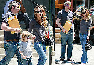 Sarah Jessica Parker, Matthew Broderick, and James Wilkie in New York City