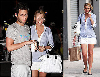 Photos of Blake Lively and Penn Badgley at Starbucks in NYC