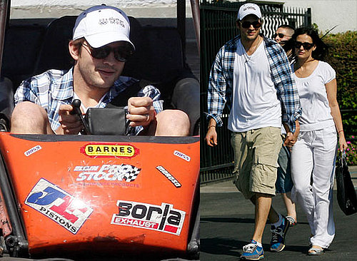 Photos of Ashton Kutcher and Demi Moore in Go Karts