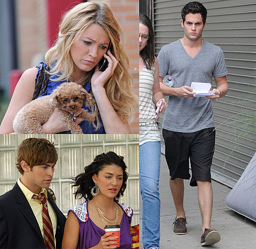 Photos of Blake Lively, Penn Badgley, Chace Crawford, Jessica Szohr Filming Gossip Girl in NYC