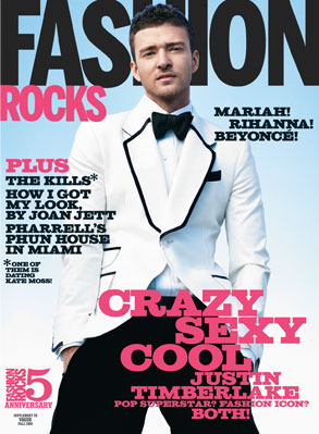 Photos of Justin Timberlake on the Cover of Fashion Rocks