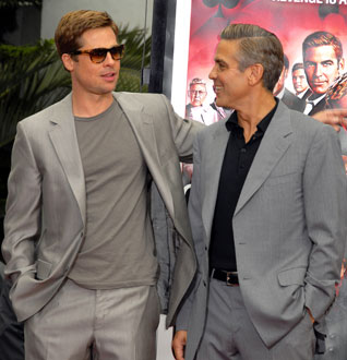 Photo of Brad Pitt and George Clooney Who Are Expected to Open Venice Film Festival With Their Burn After Reading Movie