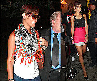 Photos of Rihanna in Sheer Black Shirt in NYC