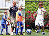 Photos of David Beckham Playing Soccer With Brooklyn and Romeo in LA