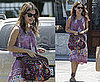 Photos of Rachel Bilson in Gladiator Sandals and a Purple Dress in LA