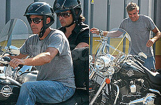 Photos of George Clooney on his Motorcycle at Lake Como