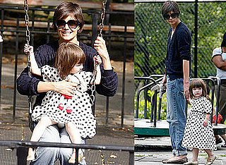 Photos of Katie Holmes and Suri Cruise Playing in the NYC park