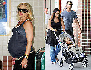 Photos of Very Pregnant Gwen Stefani in LA with Gavin and Kingston