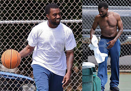 Photos of Shirtless Kanye West Playing Basketball in Hawaii