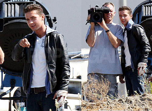 Photos of Shia LaBeouf On Set of Transformers 2 After Other Driver in Accident Cited