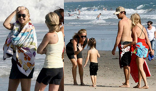 Photos of Kate Hudson, Ryder Robinson, Goldie Hawn at Malibu Beach
