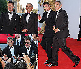 Photos of Brad Pitt and George Clooney at Burn After Reading Venice Film Festival Premiere