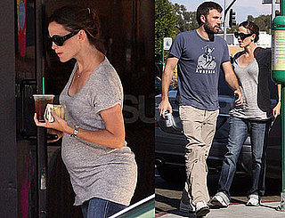 Photos of Very Pregnant Jennifer Garner at Starbucks