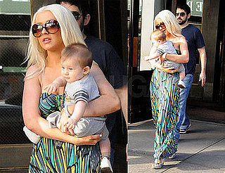 Photos of Christina Aguilera With Her Son Max Bratman in NYC