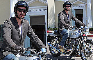 Photos of Keanu Reeves Riding His Motorcycle in LA