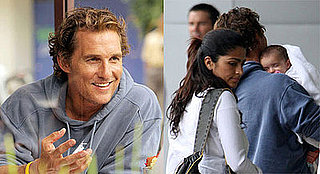 Levi McConaughey Gets Some Shut Eye on Daddy's Shoulder