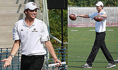Photos of Ashton Kutcher as the New Assistant Coach of Harvard-Westlake High School Football Photos of Ashton Kutcher as the New Assistant Coach of Harvard-Westlake High School Football