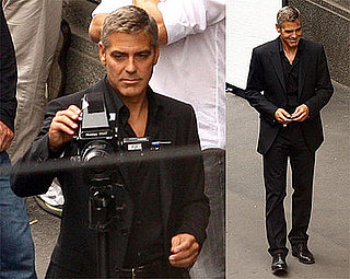Photos of George Clooney in Milan on Set of Honda Commercial