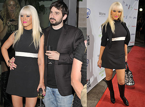 Photos of Christina Aguilera and Jordan Bratman At Rock The Vote Party At Esquire House