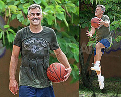 Photos of George Clooney Sweaty and With a Mustache on the Set of Men Who Stare at Goats Photos of George Clooney Sweaty and With a Mustache on the Set of Men Who Stare at Goats