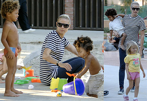 Photos of Heidi Klum with Johan, Henry and Leni in LA