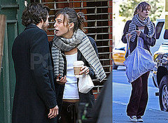 Photos of Keira Knightley and Guillaume Canet on the Set of Late Night