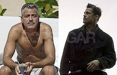 Who Wears His Mustache Better — George or Brad? Who Wears His Mustache Better — George or Brad?