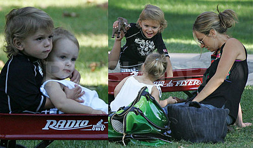 Photos of Kingston Rossdale and Ruby Maguire Together in a Wagon