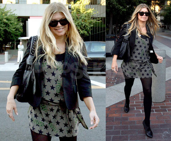 Fergie Out in Vote Dress