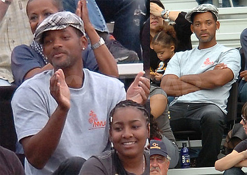 Photos of Will Smith Watching His Son Trey Smith's Football Game