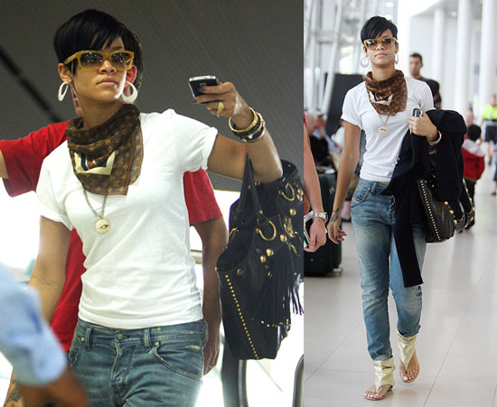 Rhianna in Perth Airport
