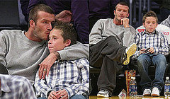 Photos of David and Brooklyn Beckham, Denzel Washington, Sylvester Stallone, Noah Wyle at Lakers vs. Rockets Game Photos of David and Brooklyn Beckham, Denzel Washington, Sylvester Stallone, Noah Wyle at Lakers vs. Rockets Game