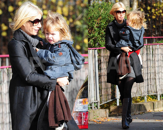 Gwyneth Picks Up Moses From School 